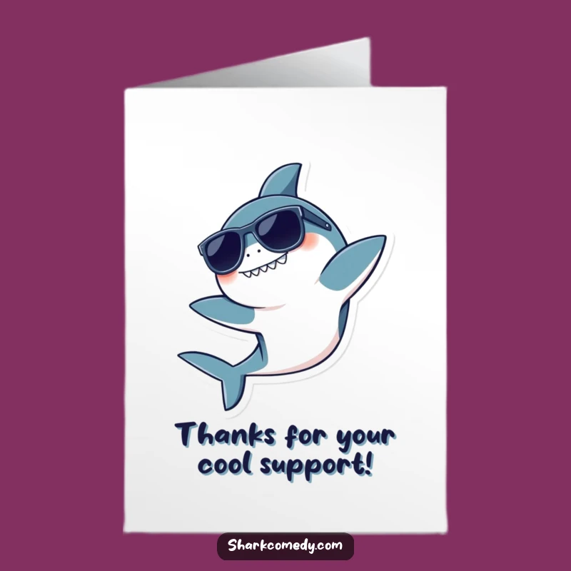Free Printable Thank You Card: Cool Shark Thanks, A Funny Downloadable Gift!