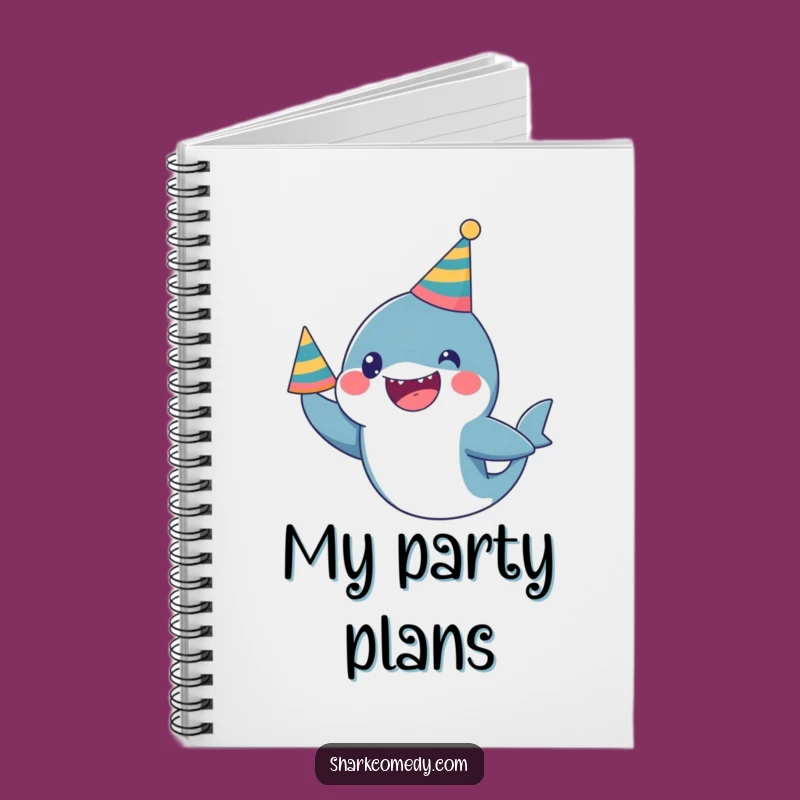 Funny Kawaii Shark Party Notebook: Celebration Journal - Record Ideas Hilariously
