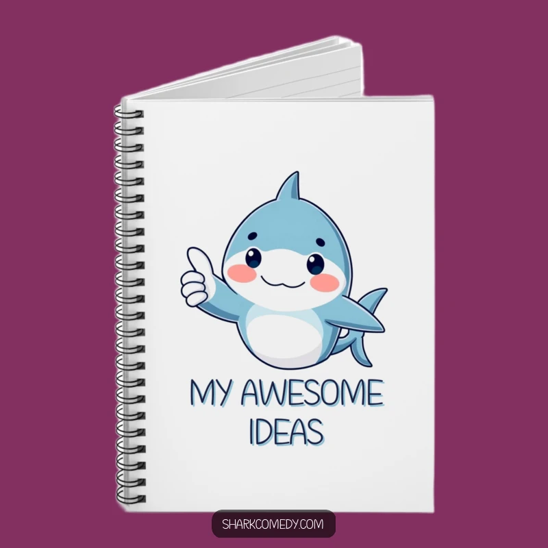 Funny Thumbs Up Shark Notebook - Jot Down Your Approved Ideas!
