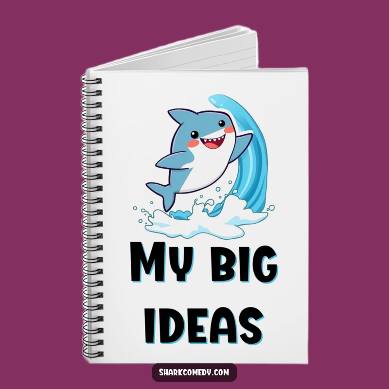 Funny Kawaii Shark Notebook: Joyful Wave Journal