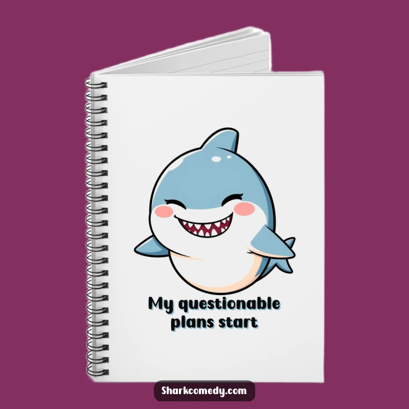 Funny Kawaii Shark Notebook: Jot Down Secrets with Hilarious Winks