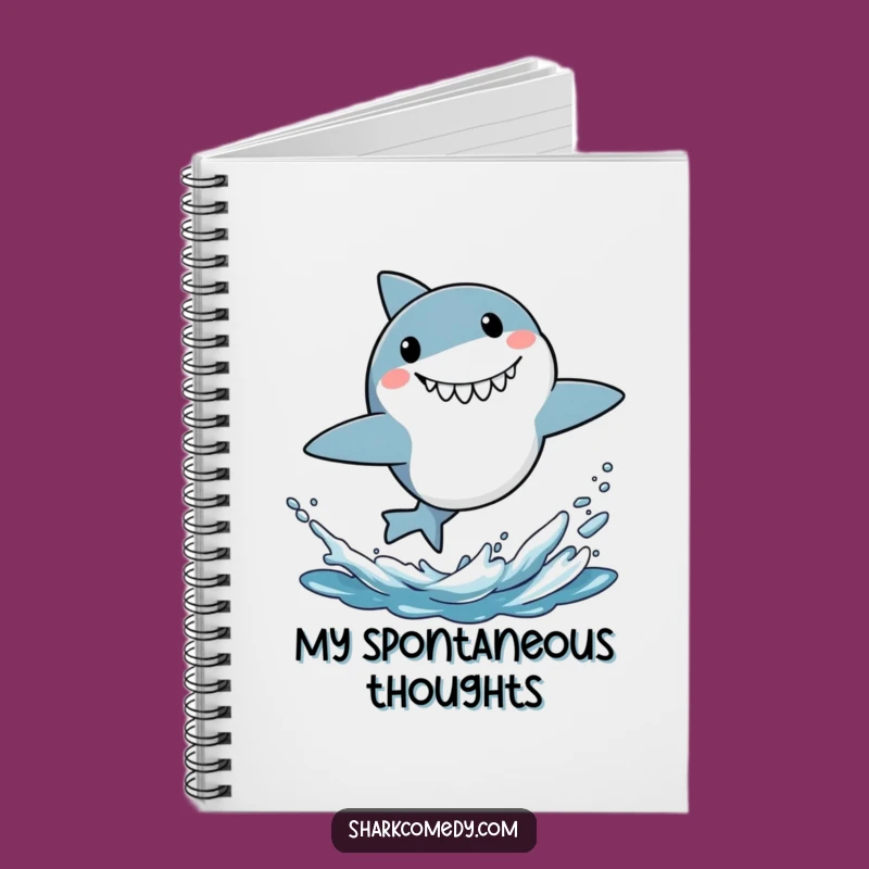 Funny Surprised Shark Leaping Notebook - Energetic Ideas & Notes Gift!