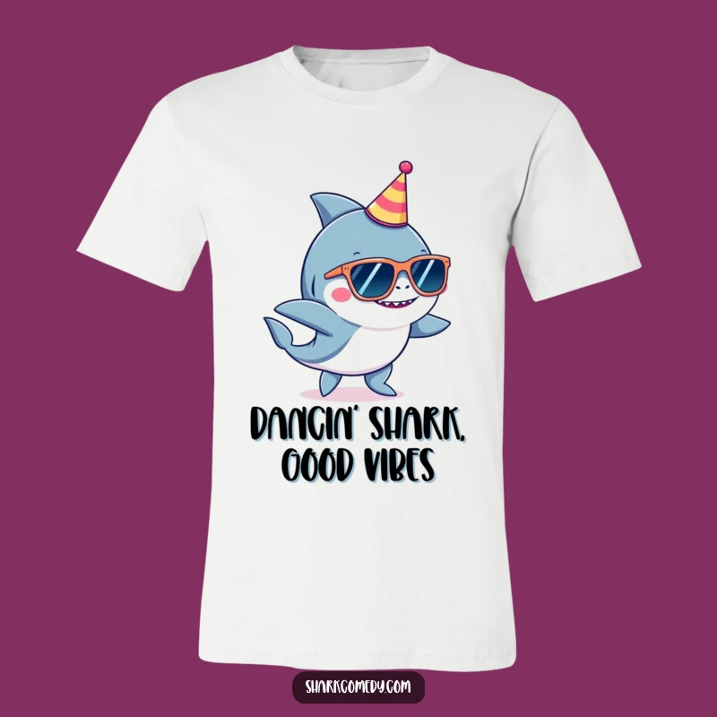 Funny Party Shark T-Shirt, Cool Dancing Animal Tee, Hilarious Celebration Gift