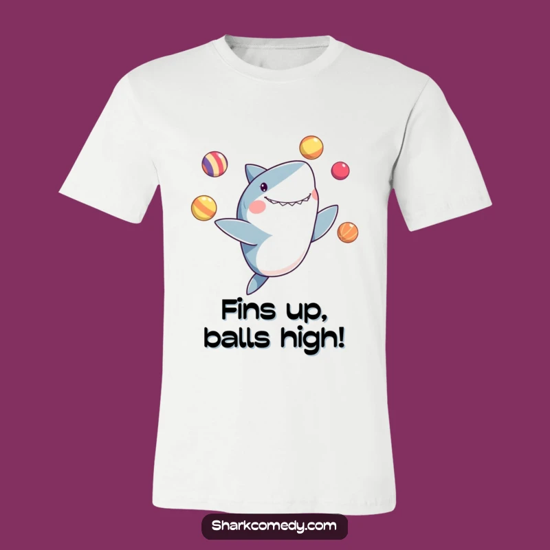 Funny Juggling Shark T-Shirt: Hilarious Circus Act Tee