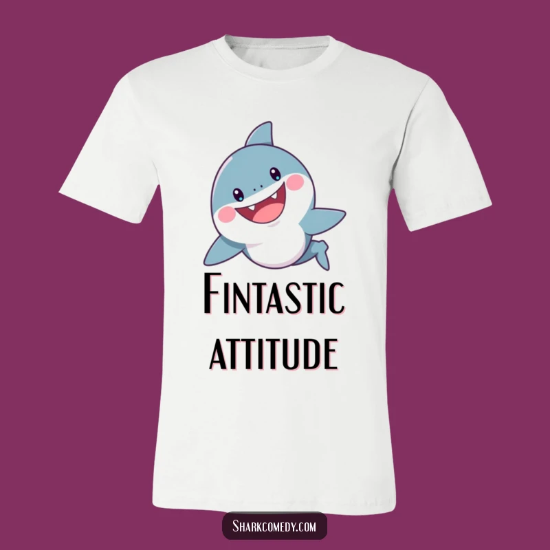 Funny Cheerful Shark Grin T-Shirt, Playful Ocean Tee, Humorous Gift
