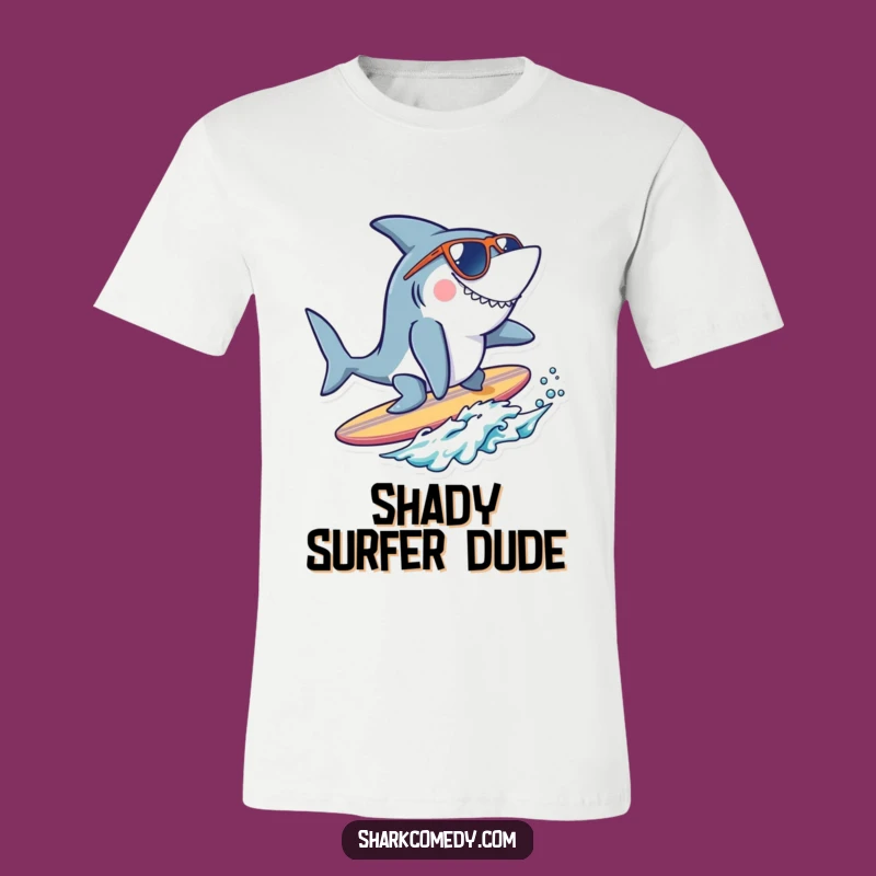 Funny Cool Shark Surfer T-Shirt - Rad Sunglasses & Surf Apparel