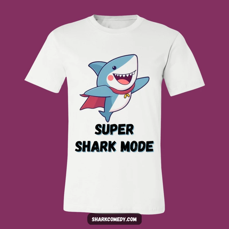 Funny Flying Shark T-Shirt - Soar with Joyful Power!