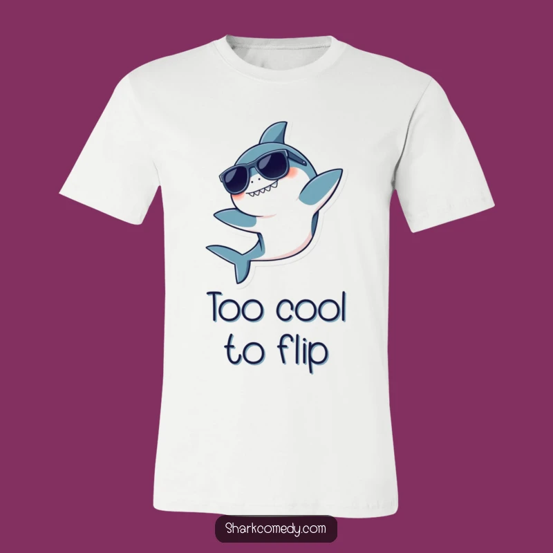 Funny Kawaii Shark T-Shirt: Cool Flip Style, Perfect Trendy Funny Gift!
