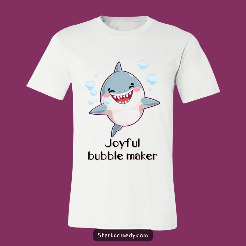 Funny Shark Bubbles T-Shirt - Dive into Joyful Fun!