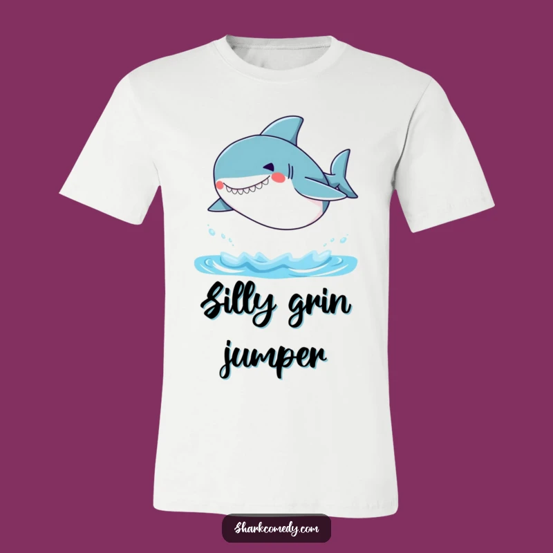 Funny Small Shark T-Shirt: Silly Grin Jump Tee, Ocean Fun Gift