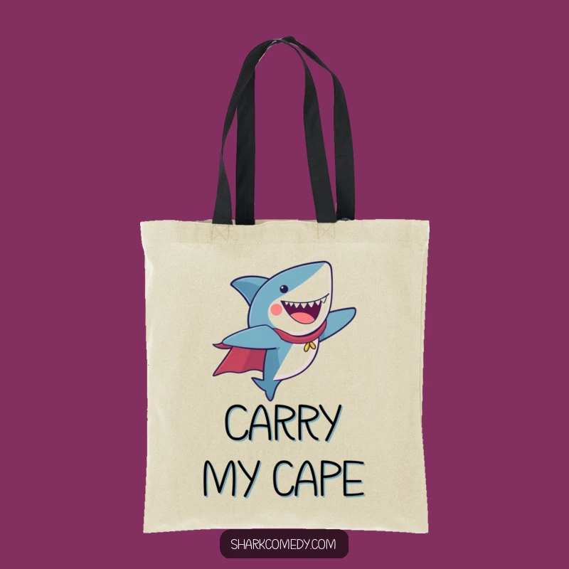 Funny Flying Shark Tote Bag - Carry Your Adventures in Style!