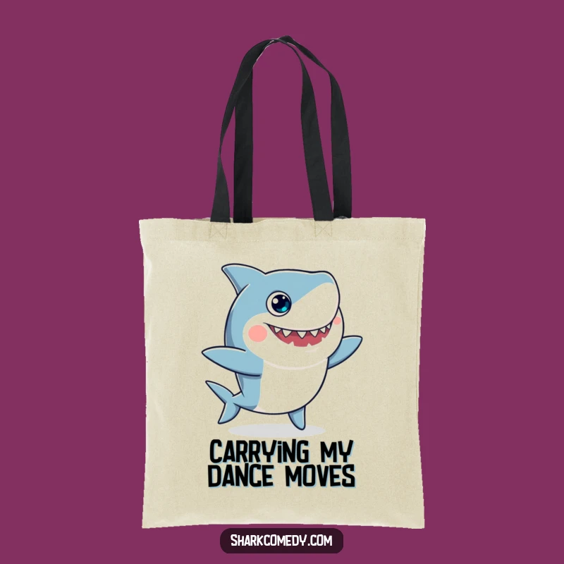 Funny Googly-Eyed Shark Dance Tote Bag: Carry Your Laughs in Style!