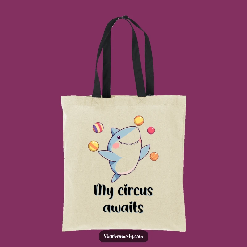 Funny Juggling Shark Tote Bag: Carry Your Fun and Flair