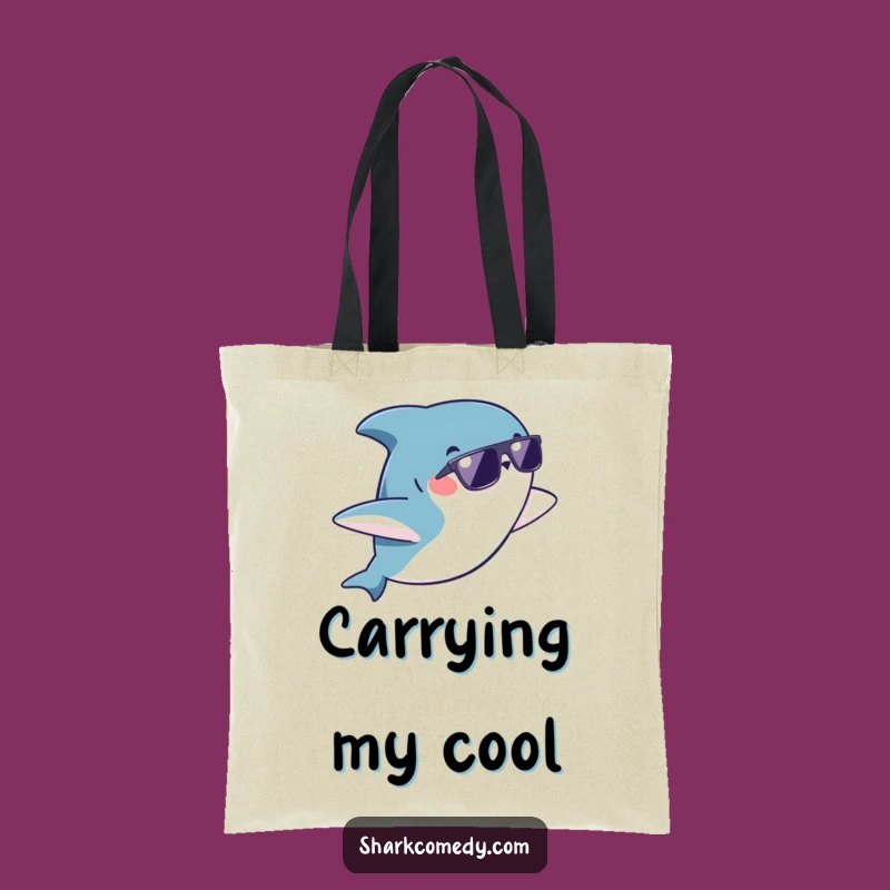 Funny Kawaii Shark Tote Bag: Sunglass Flip Style, Haul Your Fun in Fashion