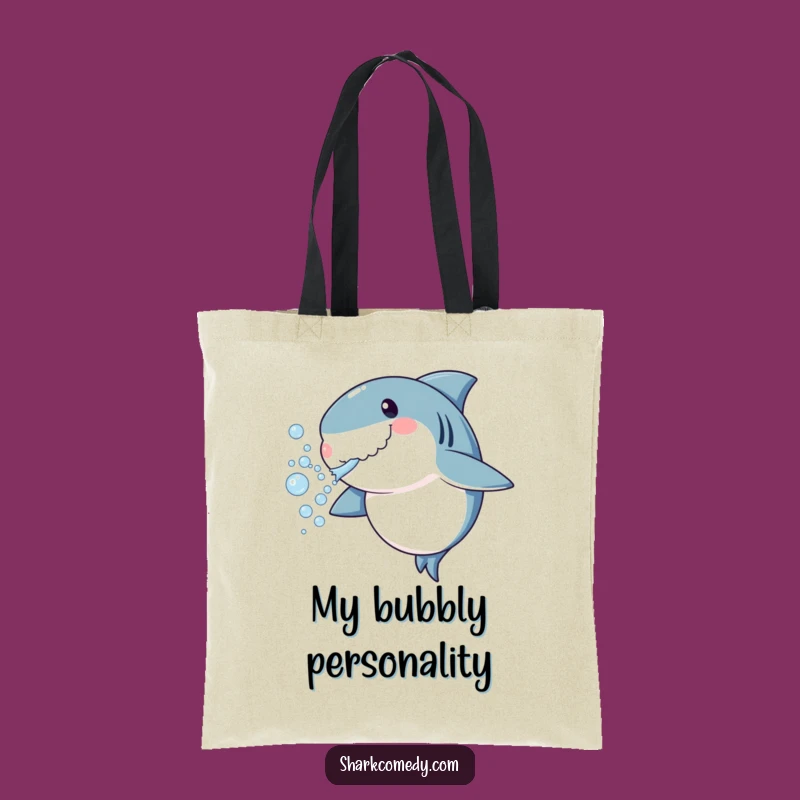Funny Shark Bubbles Tote Bag - Durable & Playful Ocean Companion, Perfect Gift
