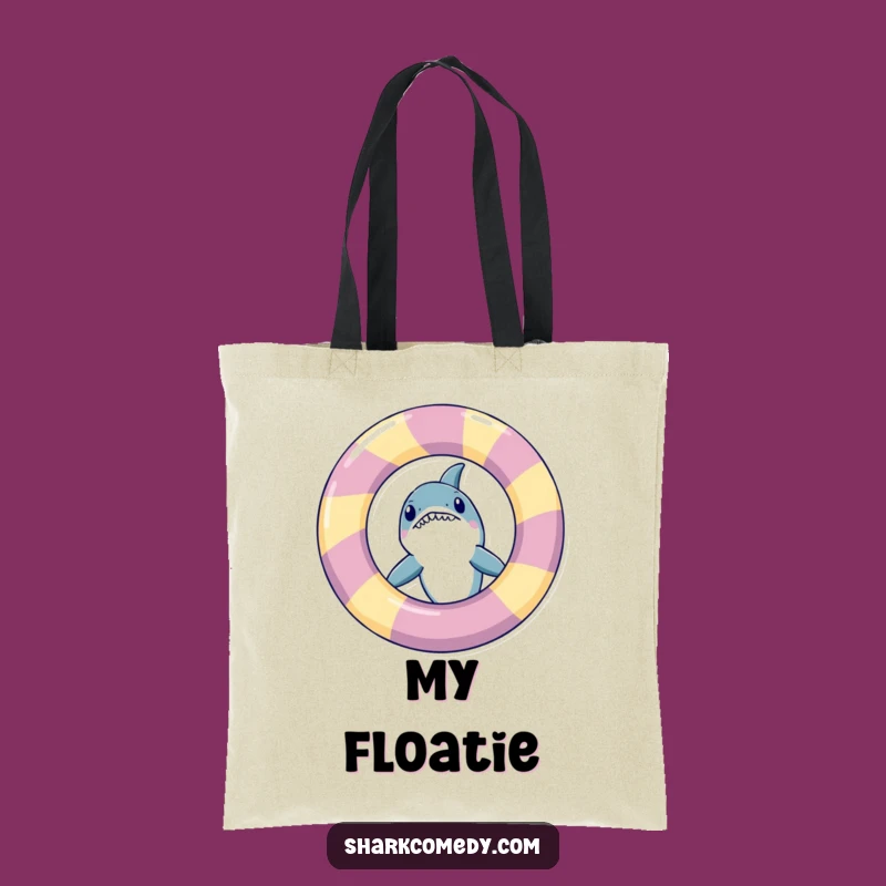 Funny Peeking Shark Tote Bag: Carry Your Pool Essentials